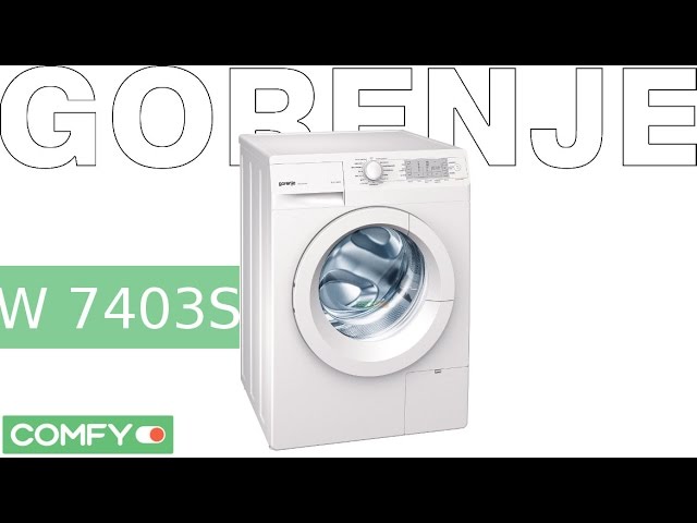 Gorenje W 7403S - стиральная машина с 13 автоматическими программами - Видеодемонстрация от Comfy