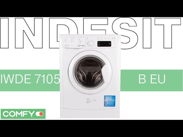 Видеодемонстрация стиральной машины Indesit IWDE 7105 B EU от Comfy