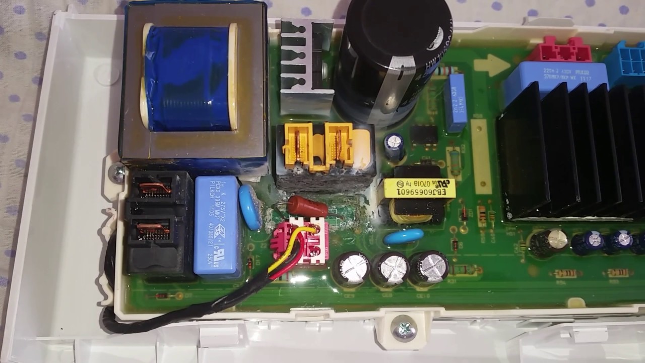 Модуль управления стиральной машины LG не включается 6870EC9284D
