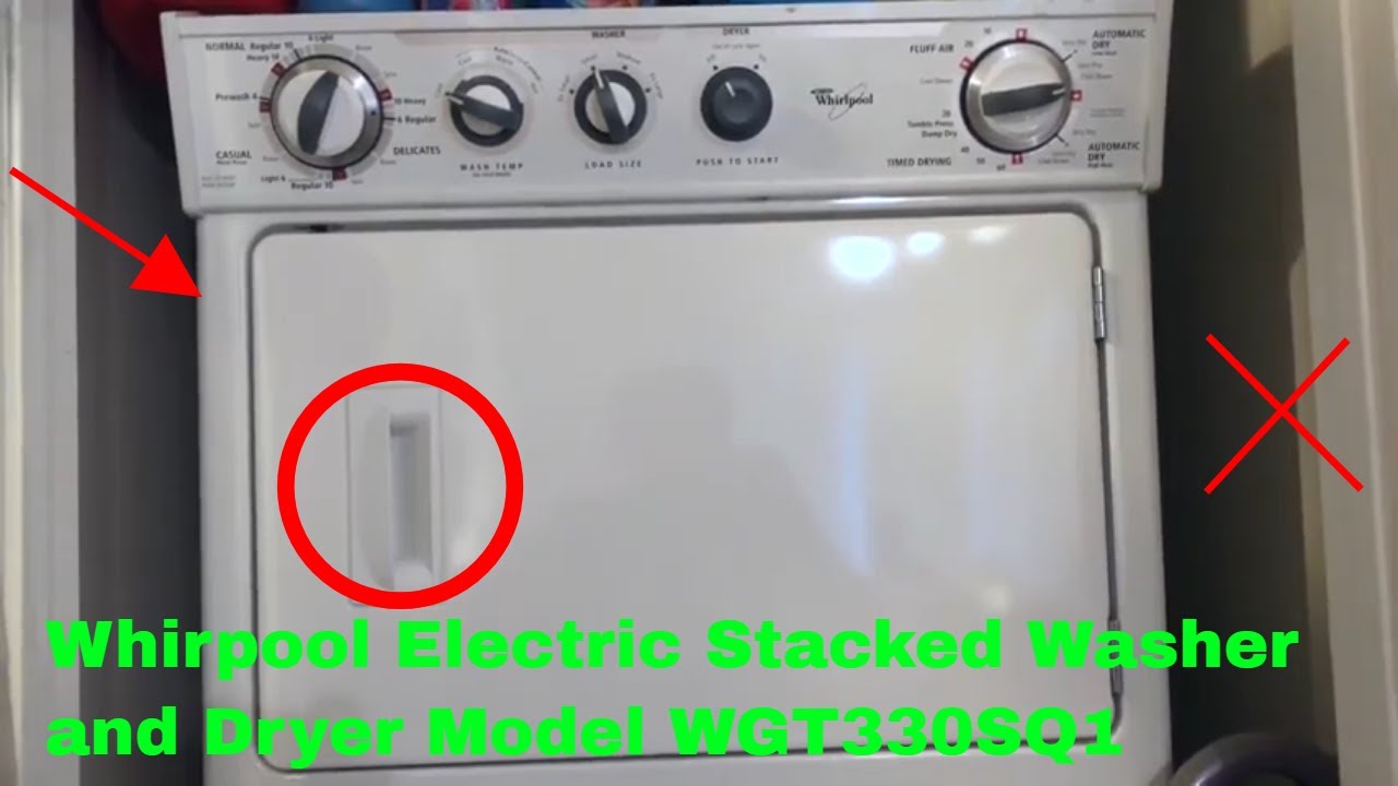 ✅ How To Use Whirlpool Electric Stacked Washer and Dryer Model WGT330SQ1 Review