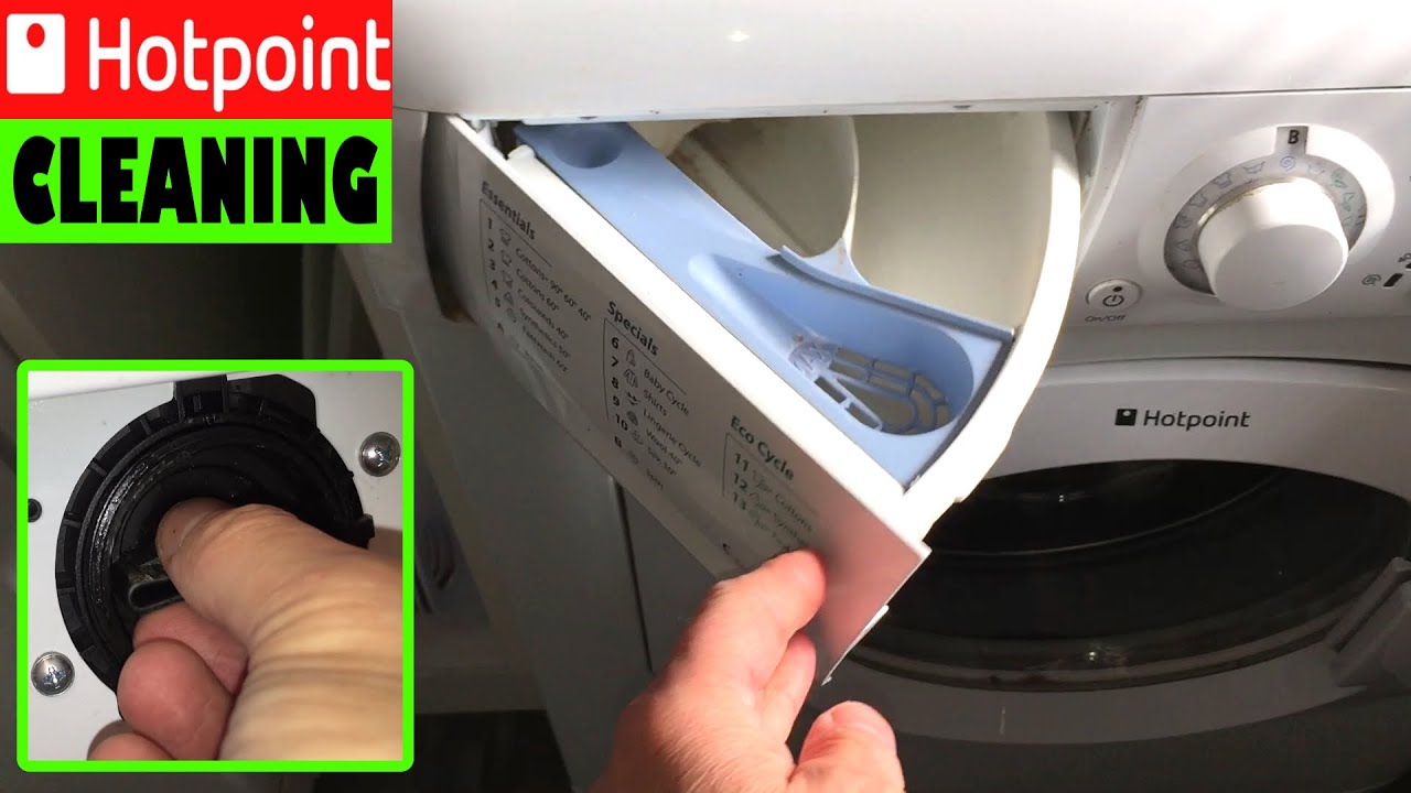 How to clean Hotpoint Aquarius Washing Machine Pump Filter and Dispensing Drawer