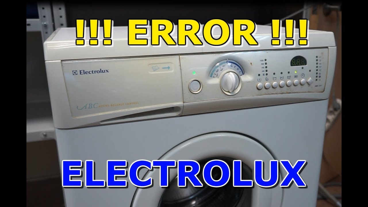 Сервисный тест стиральных машин Electrolux Сброс ошибки