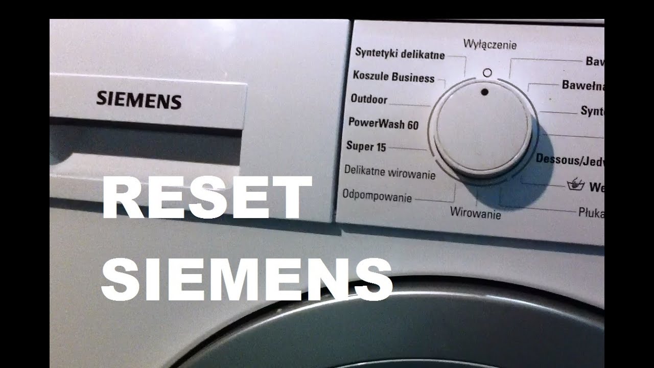 Reset Siemens. Ресет пральної машини Siemens. Як скинути помилку пральної машини Сіменс