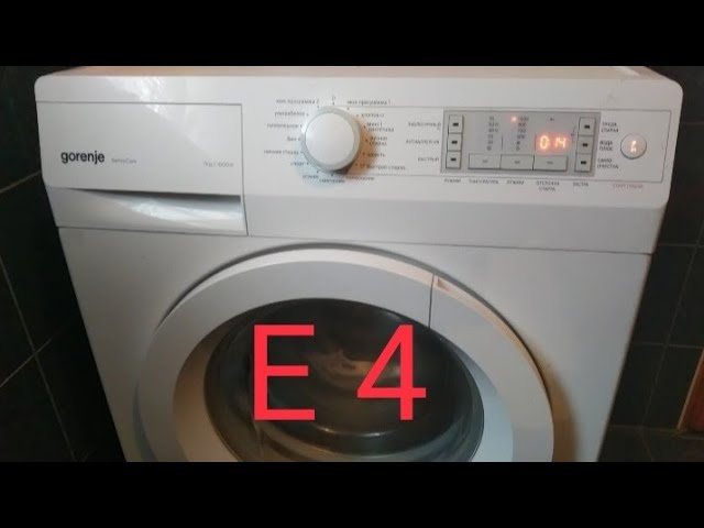 Ошибка E 4 стиральной машины Gorenje